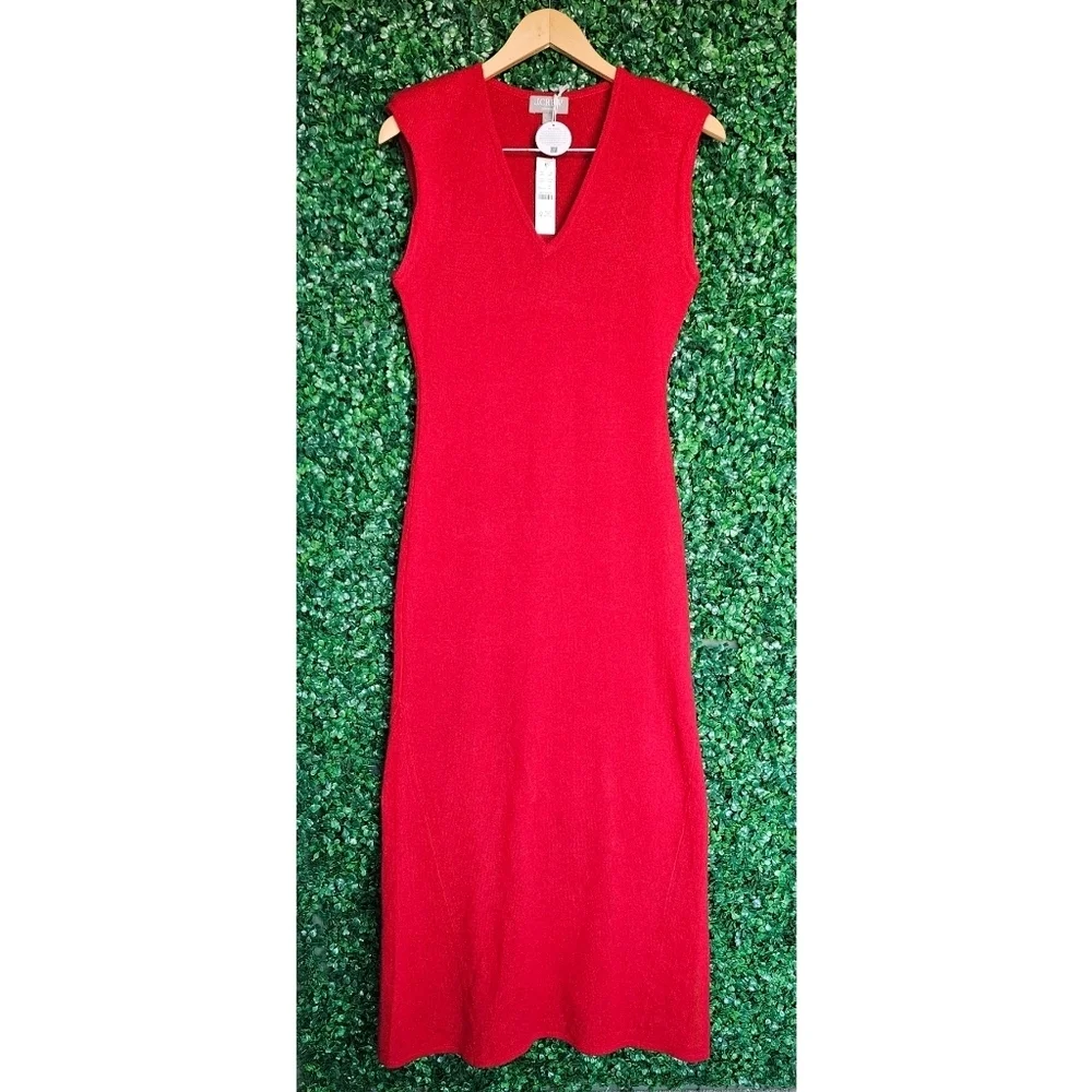 J.Crew Spring Street Featherweight Cashmere V-Neck Sweater-Dress